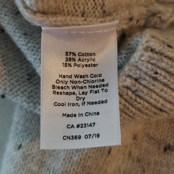 Talbots Sweater Medium Speckled Fair Isle Cozy Preppy Crew Neck Reindeer - Picture 6 of 7